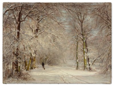 冬の雪道（キャンバスに油彩） 作： Lodewijk Frederik Hendrik (1850 1936) Apol