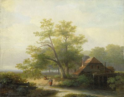 森の中の水車小屋 作： Lodewijk Hendrik Arends