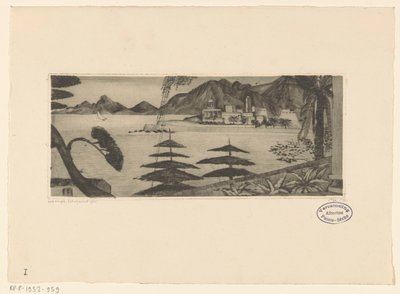 アジャクシオ（原題） 作： Lodewijk Schelfhout (signed by artist)