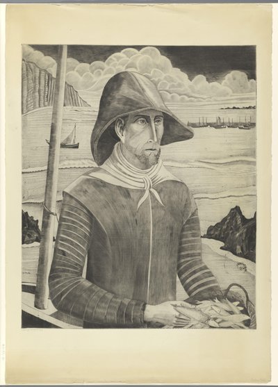 ブルトンねじ Breton Fisherman II (原題) 作： Lodewijk Schelfhout (signed by artist)