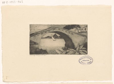 コルシカ島の橋 ル・ポン・コルス（原題） 作： Lodewijk Schelfhout (signed by artist)