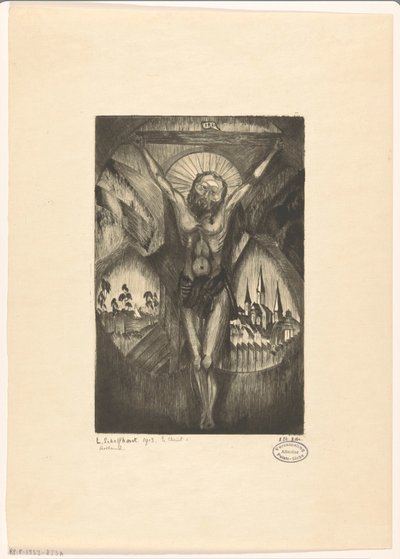 十字架上のキリスト Le Christ I (オブジェクトの元のタイトル) 作： Lodewijk Schelfhout (signed by artist)