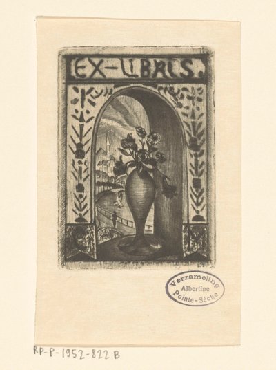 C. van der MeulenによるEx libris 作： Lodewijk Schelfhout (signed by artist)