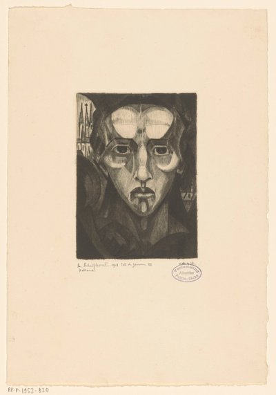 女性の頭 Tête de femme III (オブジェクトの原題) 作： Lodewijk Schelfhout (signed by artist)