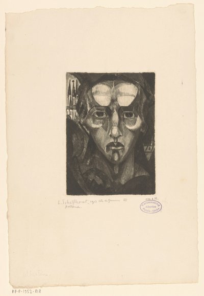 女性の頭 Tête de femme III (オブジェクトの原題) 作： Lodewijk Schelfhout (signed by artist)