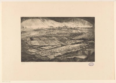 田んぼのある風景 Paysage (オブジェクトの元のタイトル) 作： Lodewijk Schelfhout (signed by artist)
