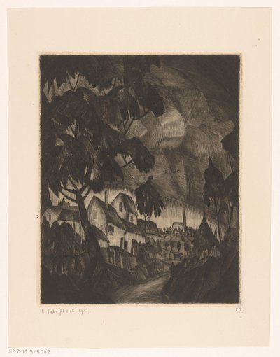 雷雨 ロラージュ（原題） 作： Lodewijk Schelfhout (signed by artist)