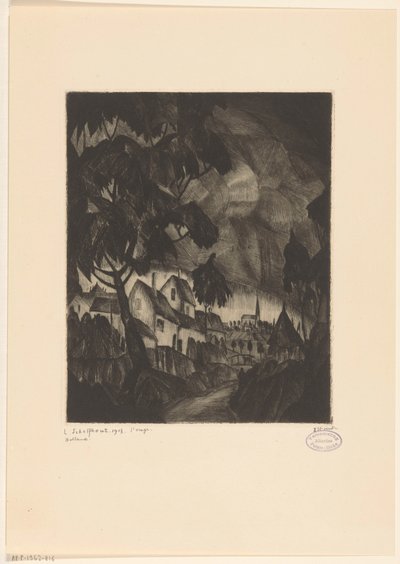 雷雨 ロラージュ（原題） 作： Lodewijk Schelfhout (signed by artist)