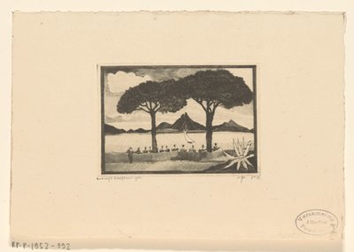 トゥイーボーイ 二本の木（原題） 作： Lodewijk Schelfhout (signed by artist)