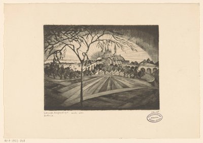 日没 Coucher de soleil (オブジェクトの原題) 作： Lodewijk Schelfhout (signed by artist)