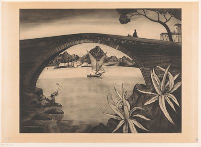 コルシカ島のアーチ橋 Le Grand Pont Corse (原題) 作： Lodewijk Schelfhout