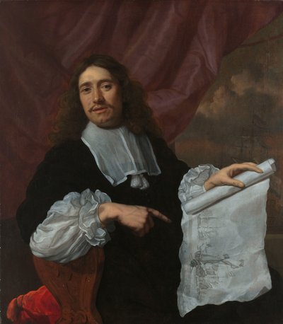 ウィレム・ヴァン・デ・ヴェルデ2世 (1633-1707)、画家 作： Lodewijk van der Helst