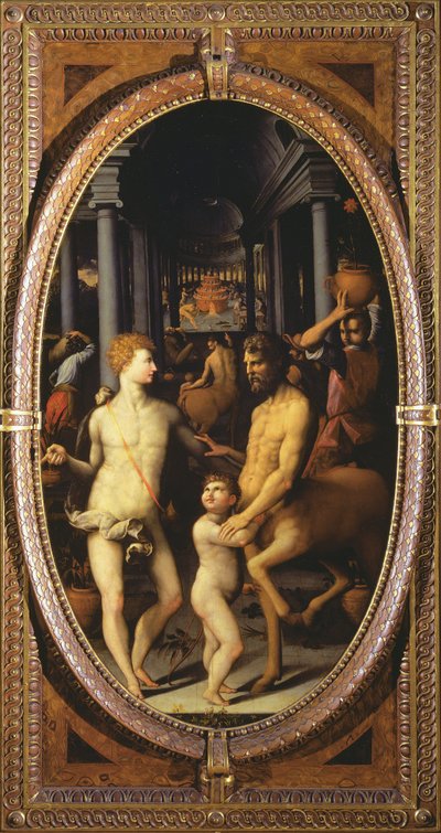 アポロとカイロン、1572年（スレート） 作： Lodovico Buti