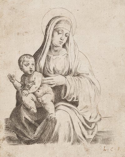 ジャコモフランシアの美しい小さなマドンナ 作： Lodovico Carracci