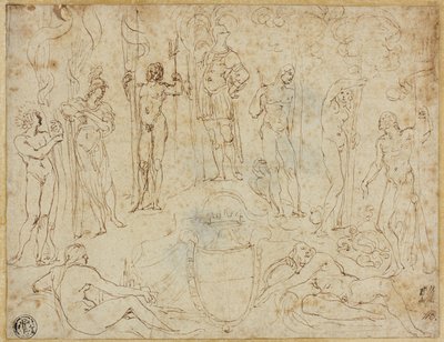 マントヴァ公爵に提出された論文の結論のための研究 作： Lodovico Carracci