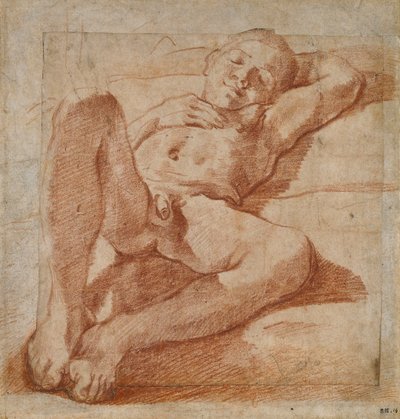 ヌードの少年の習作 1575-1619年 作： Lodovico Carracci