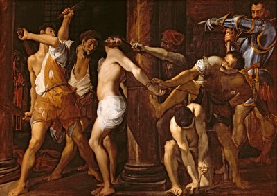 キリストの鞭打ち、1566-87年 作： Lodovico Carracci