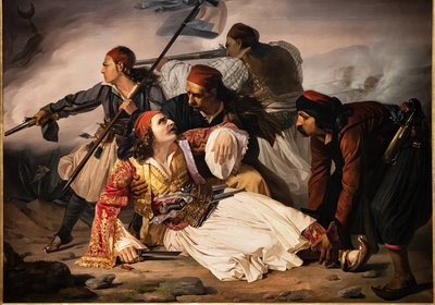 マルコ・ボツァリスの死、1841年頃（キャンバスに油彩） 作： Lodovico Lipparini