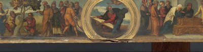 モーセと律法の板、枯れたイチジクの木の呪い、未亡人のダニ 作： Lodovico Mazzolino