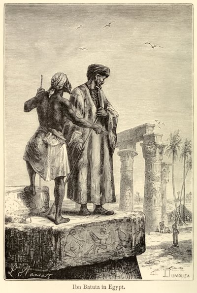 Ibn Battuta in Egypt」エジプトを訪れた中世の旅人ムハンマド・イブン・バットゥータ 作： Léon (after) Benett