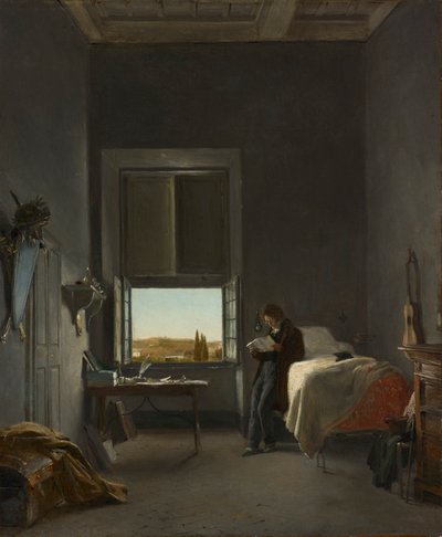 ローマ、ヴィラ メディチの部屋の芸術家 作： Léon Cogniet