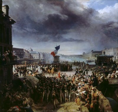 1792年9月、パリの国家警備隊が陸軍に向けて出発 作： Léon Cogniet
