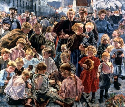 労働者の時代、1896 作： Léon Frédéric