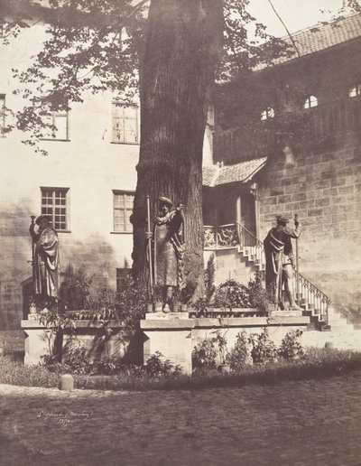 ニュルンベルク、帝国ブルクの裁判所の内部、1857年。 作： Léon Gérard