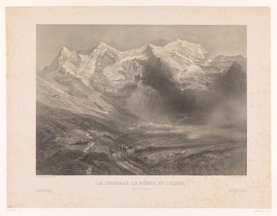 ユングフラウ、メンヒ、アイガーの山々の眺め La Jungfrau、le Mönch et l