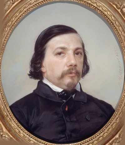 詩人テオフィル・ゴーティエの肖像、1811～1872年、1850年。 作： Léon Riesener