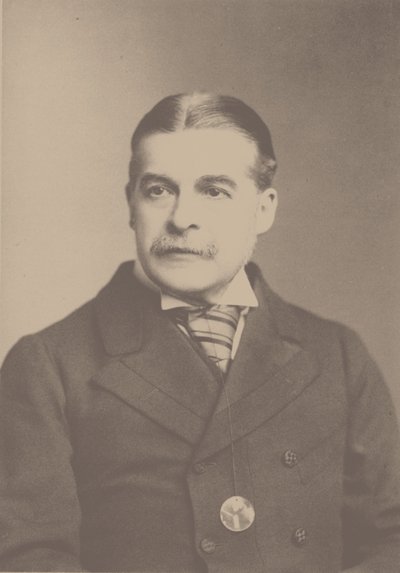作曲家サー アーサー サリバン 1842-1900、1880 年代の肖像。 作： London . Photo studio Elliott and