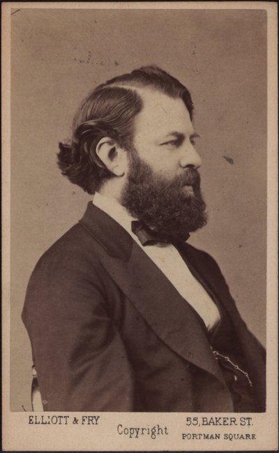 ヴァイオリン奏者で作曲家のヨーゼフ・ヨアヒムの肖像 1831-1907年、c. 1875年。 作： London . Photo studio Elliott and