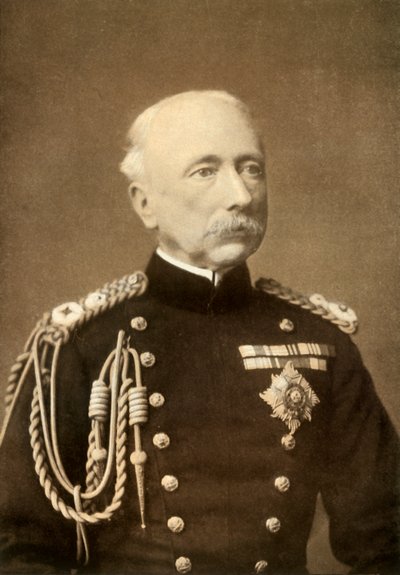 「英国陸軍最高司令官ウーズリー子爵」、1900 年。 作： London Stereoscopic and Photographic Co
