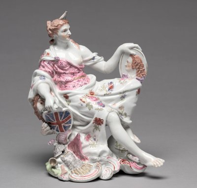 ブリタニアの図、c。 1750-60。 作： Longton Hall Porcelain Factory