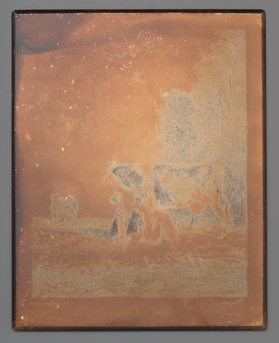 牧草地の牛 作： Léopold Desbrosses