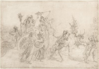 マドンナ・デル・アルコの祝祭日から戻ってきた巡礼者、1827年。 作： Léopold Robert