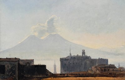 ヴェスヴィオ火山とナポリの眺め 作： レオポール・ロバート