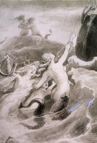 Pieni merenneito, kuvitus Lorenz Frolich (1820-1908) Hans Christian Andersenin (1805-1875) sadulle 作： Lorens Frolich