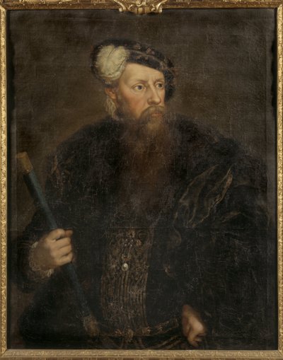 Gustave I Vasa de Suede - スウェーデン王グスタフ1世（1496-1560）の肖像画、パッシュ、ローレンツ、ザ・ヤング（1733-1805）によるもの。1768年頃、キャンバスに油彩。寸法：98,5x78,5cm。ストックホルム国立博物館 作： Lorens the Younger Pasch