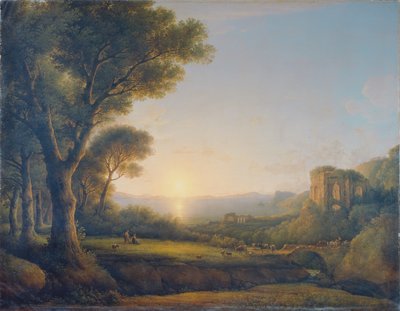 夕暮れの白江湾 作： Lorenz Adolf Schönberger