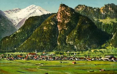 オーバーアマガウ、バイエルン、ドイツ c1922。 作： Lorenz Fränzl