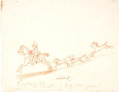 ライダー、馬、犬 作： Lorenz Frølich