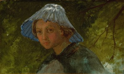 日よけ帽子をかぶったリナ・フローリッヒ夫人 作： Lorenz Frølich
