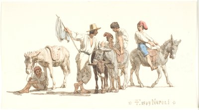 イタリア人はロバに乗る 作： Lorenz Frølich