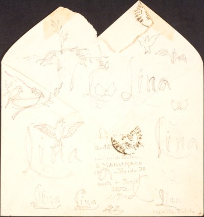 絵が入った封筒 作： Lorenz Frølich