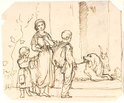 3 人の物乞いの子供 作： Lorenz Frølich
