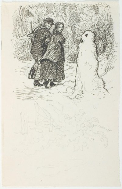 雪だるまのイラスト原案 作： Lorenz Frølich