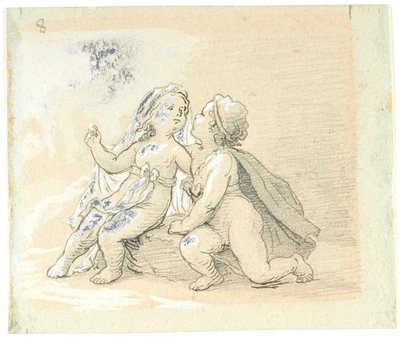 女の子にプロポーズする男の子のビネット 作： Lorenz Frølich