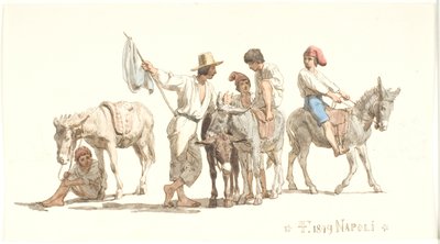 イタリア人はロバに乗る 作： Lorenz Frølich