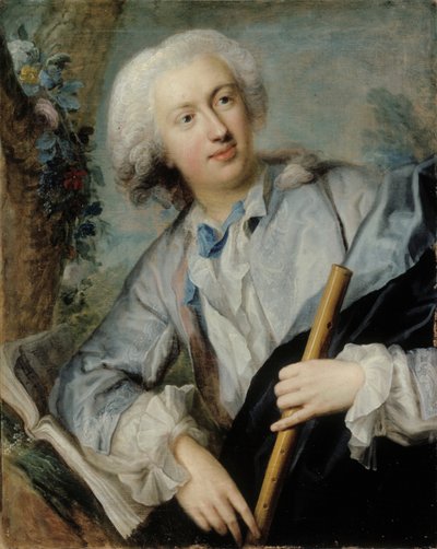 フルート奏者、1734年。 作： Lorenz Pasch the Elder